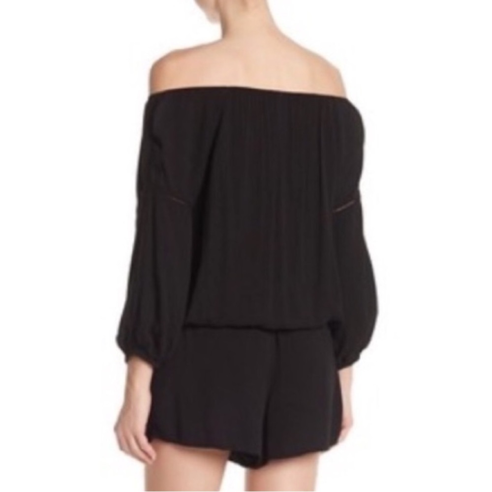 Young Fabulous & Broke Off-Shoulder Black Romper size small NWOT - Picture 2 of 8
